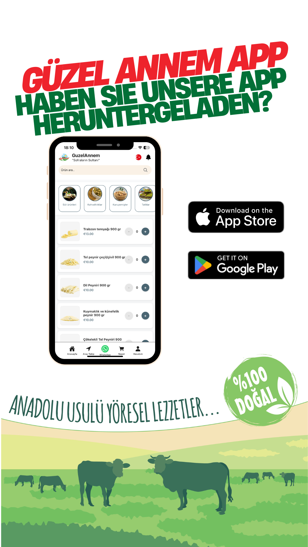 Käse app Güzel Annem